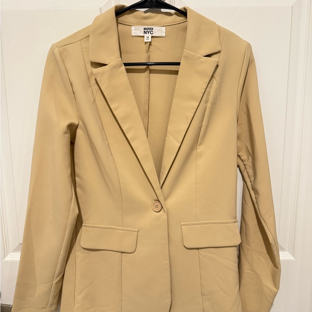Beige Blazer Jacket